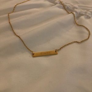 18 Karat Gold Plated Tag Necklace